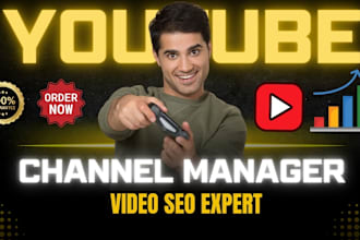 be your youtube channel manager and video seo expert