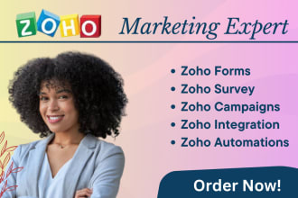 set up your zoho CRM zoho campaigns zoho one zoho form survey and zoho books