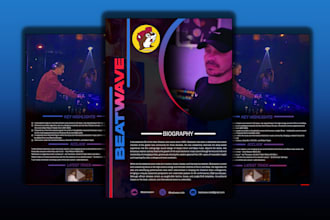design a professional epk for musicians, artists, or bands