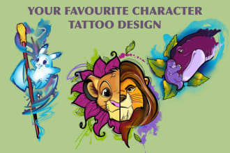 create a tattoo design with your favourite character