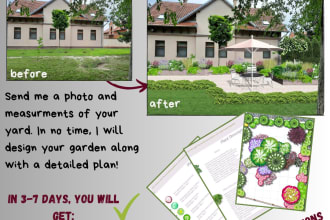 create a custom landscape design for front or back yard