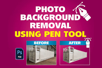 do background removal, cut out using pen tool quickly