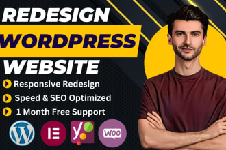 revamp or redesign wordpress website with elementor pro