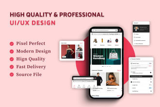 design uiux for mobile app, web app, admin panel, dashboard in figma