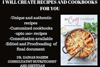 create recipes and cookbooks for you