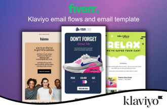 design klaviyo email flows and email template