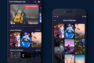 develop live wallpaper app , high quality wallpaper , 4k wallpaper with ads