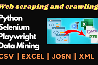 do web scraping and crawling using python