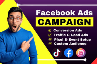 setup meta facebook ads campaign, conversion ads, traffic ads with meta pixel