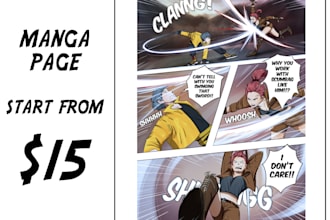 draw manga page for you