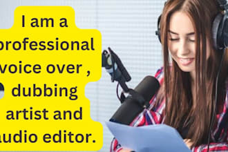 do a professional female urdu,hindi and english voice overs