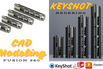 do 3d cad design on fusion 360 and product rendering
