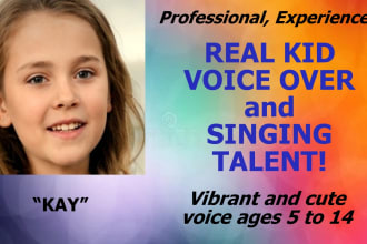record a real girl kid child voice toddler to young teen