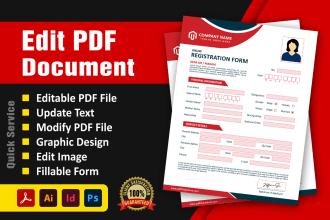 design fillable pdf form, image upload, edit and compress pdf document