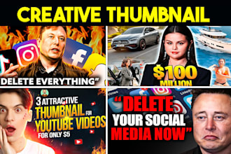 design youtube thumbnail for celebrities, lifestyle, luxury