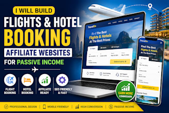create flights and hotel booking affiliate websites for passive income