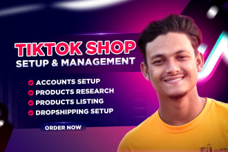 setup tiktok shop and be your tik tok shop store manager with virtual assistant