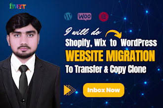 do shopify, wix, webflow to wordpress website migration to copy clone, transfer