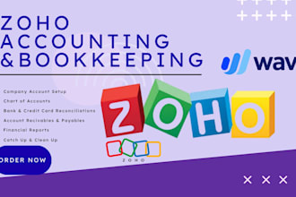 do accounting and bookkeeping in zoho, wave