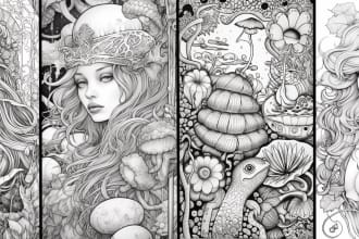 coloring book formatting for KDP or ingram spark in 24h