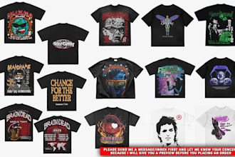 custom streetwear tshirt design, affordable and print ready