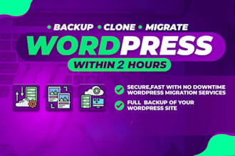 backup clone migrate transfer your wordpress website 1 hrs