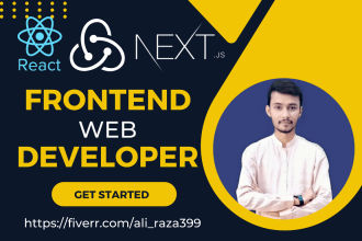 be your frontend web developer, react js next js developer