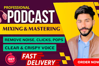 enhance, edit and cleaned up your audio podcast in adobe audition in 2 hours