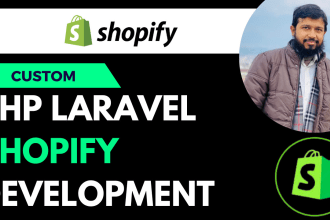do custom shopify web app development and create API