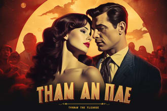 design you a retro vintage movie, film, music poster