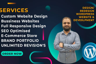 design a modern wordpress website for personal, business, or portfolio needs
