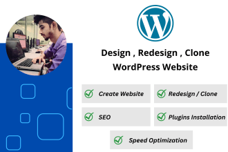 create, redesign or clone wordpress website or landing page