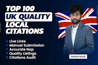 create top 30 local UK citations manually