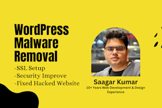 do wordpress malware removal, improve wordpress security and setup SSL