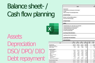 create a balance sheet planning for your company