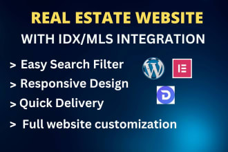 design real estate wordpress website with idx mls