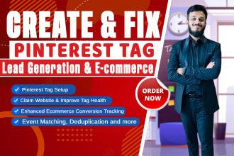 install or fix the pinterest tag for conversion tracking with dynamic values