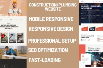 design construction hvac plumbing roofing handyman website