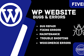 fix wordpress and woo commerce issues or bugs or critical error