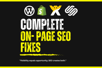 make wordpress, shopify, wix, squarespace SEO fixes for google rankings