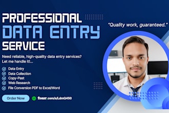 do accurate data entry, pdf to word, and copy paste jobs