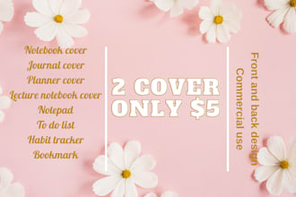 design unique notepad notebook planner journal cover