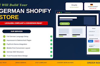 design or redesign professional german shopify store, deutsch dropshipping