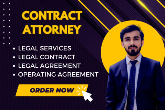 draft legal contract, legal documents, llc, operating agreement, nda as lawyer