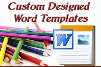 create a custom microsoft word template