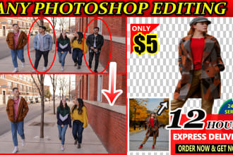 do any photoshop editing, add or remove object, from photo retouching