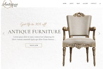 do antique store website design