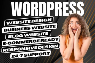 develop modern responsive wordpress website design, blog site, web design