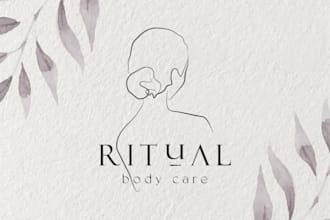 do premade woman body silhouette logo design