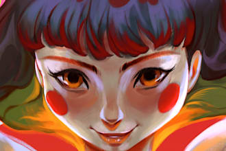 do digital painting stylized portrait or character design